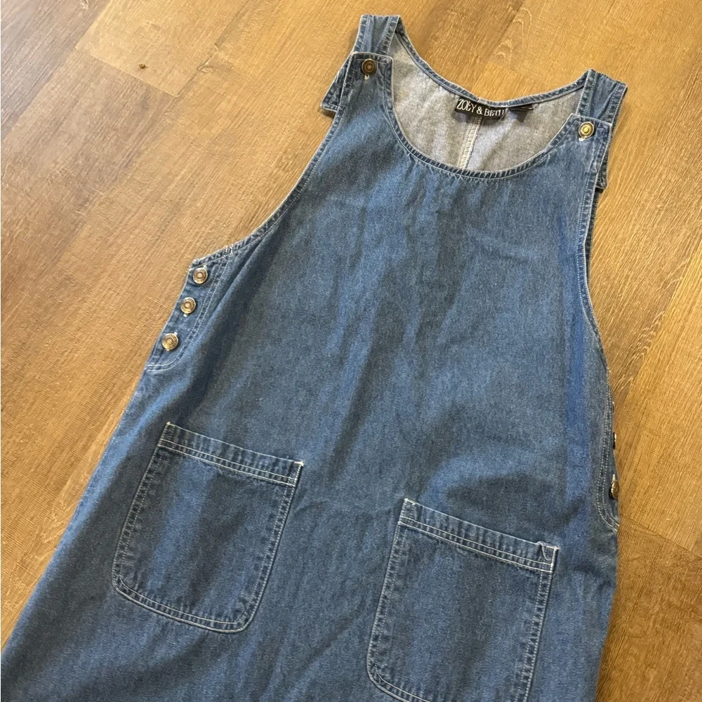 Vintage Embroidered Blue Denim Dress - Picture 12 of 14